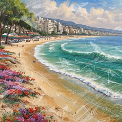Haifa, Israel Beach landscape