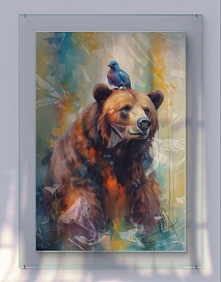 Bear and bird