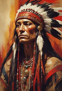 Indian brave portrait