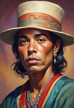 Portrait of an Inca man